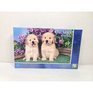 New Sealed Puzzlebug Golden Retriever Friends 500 pc Puzzle